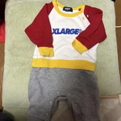 XLARGE ロンパース 赤/白/グレー