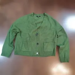 UNIQLO　 Sサイズ 　カーディガン グリーン　使用スミ