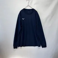 MIZUNO 長袖 Tシャツ ネイビー L ワンポイントのサムネイル