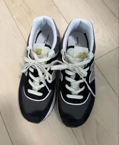 New Balance スニーカー U574LG ブラック 23.5cm