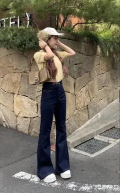 grl フレアデニムパンツ ハイウエスト