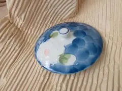 青色花模様 陶器製急須と茶碗のセット