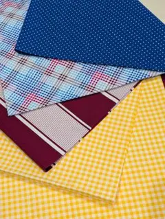 A604 プリント柄 100cm×50cm　コットン100%　4枚組