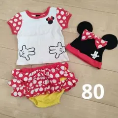ベビードール　ディズニー　ミニーマウス　半袖　ブルマ　帽子　仮装