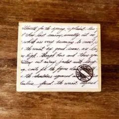 手書き風英字文字のゴムスタンプ