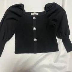 ひ*り様 31 Sons de mode パフスリーブ カーディガン ビジュー付