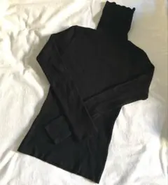 リブハイネック ニット