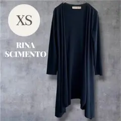 リナシメント ロングカーディガン ネイビー XS イタリア製 長袖 シンプル