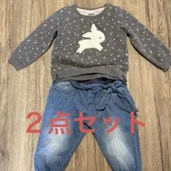 H&Mウサギトレーナー・babyGAPパンツ12-18M