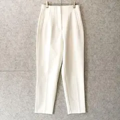 ZARA ザラ ハイウエスト テーパードパンツ センタープレス 白 S 美脚