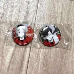 ハイキュー　音駒　狐爪研磨&黒尾鉄朗　缶バッジセット