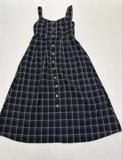 rps チェックワンピース　紺