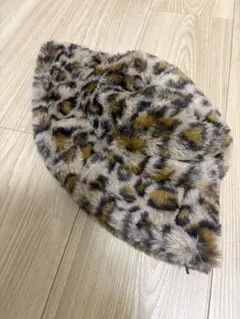 レオパード柄 ファー バケットハット