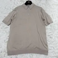 希少】ジョンスメドレー 半袖ポロニット シーアイランドコットンM