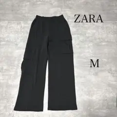 ZARA スウェットカーゴパンツ S ザラ イージーパンツ ブラック - メルカリ