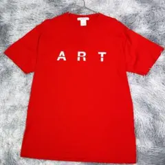ART【3】半袖Tシャツ　レッド　コットン100％ メンズ　大きいサイズ