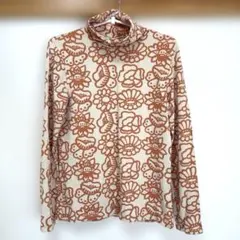 HEATTECH 長袖タートルネック M 花柄