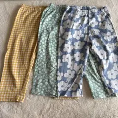 花柄・チェック柄・ミッフィー　レギンス3点セット　110