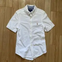 ポロラルフローレン 鹿の子地 半袖ボタンダウンシャツ サイズ8