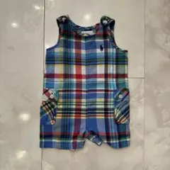 3m Ralph Lauren チェック柄ロンパース
