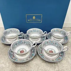 美品】ウェッジウッド フロレンティーンサーモンピンク 20.5cmプレート