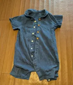 UNIQLO ベビー ロンパース 80 ダークブルー　半袖