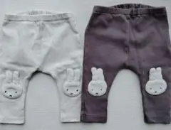 petit main ベビーレギンス ボトムス ミッフィー 2枚セット 80