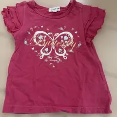 anyFAM バタフライプリント Tシャツ 赤のサムネイル