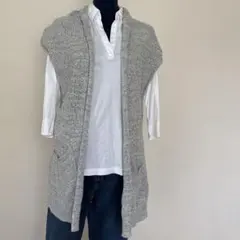GAPグレー ノースリーブカーディガン