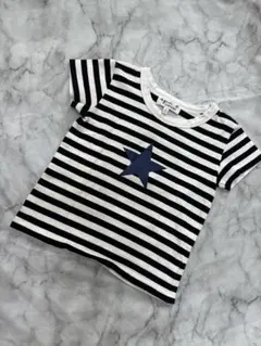 アニエスベー　半袖 Tシャツ 100cm　4ans 黒 白 ボーダーのサムネイル