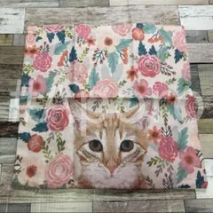 猫　クッションカバー　花柄　フラワー　ねこ　ネコ　リバティ　北欧　座布団　グッズ