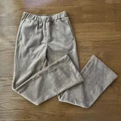 GU キッズ GIRLS コーデュロイ風 パンツ 140cm ベージュ