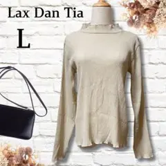 10【Lax Dan Tia】ハイネック長袖カットソー 異素材 レイヤード 秋冬