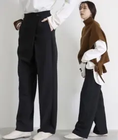 【美品】select MOCA テーラードラップスラックスパンツ
