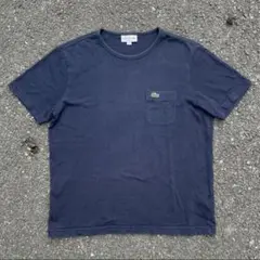 【美品】LACOSTE ラコステ ポケットTシャツ ネイビー FR3のサムネイル