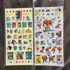モンスターズインク　ミスターインクレディブル　シール　平成レトロ