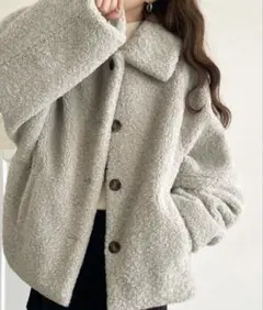 コクーンシルエットテディベアボアブルゾン CE1240104