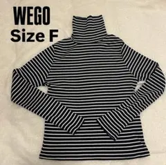 匿名配送⭕️WEGO ボーダー タートルネック ニット Fサイズ