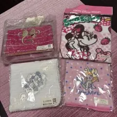 東京ディズニーリゾート ウォッシュタオルミニタオル ハンカチ まとめ売り4点