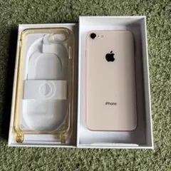 Apple iPhone 8 ゴールド ケース付き