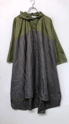 GLOBAL WORK 配色 バイカラー カッパ 雨具 レインフードポンチョのサムネイル