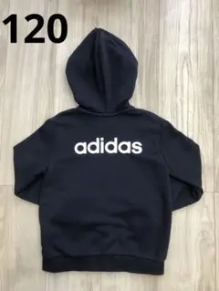アディダス　パーカー　120 ネイビー　スウェット　紺　キッズ　アウター　子供