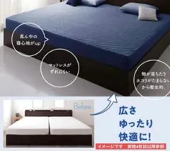 パッド一体型ボックスシーツ　200cm✖️160cm ネイビー敷きパッドのサムネイル