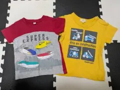 男の子 半袖Tシャツ90 2枚まとめセット 新幹線柄