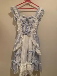 フリルロングワンピースとヘッドドレスセット - メルカリ