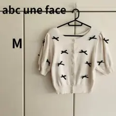 abc une face リボン2WAY半袖カーディガン　ボリュームスリーブ　Mのサムネイル