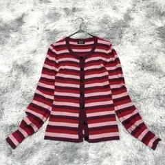 【SONIA RYKIEL】カーディガン ピンクボーダー柄 XXSサイズ【美品】