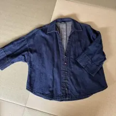 五分袖デニムシャツ