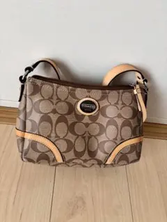 【美品】コーチ　ショルダーバッグ　ハンド　シグネチャー　PVC レザー