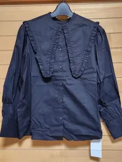 スタンドカラーブラウス 3way ビックカラースタンド襟つき